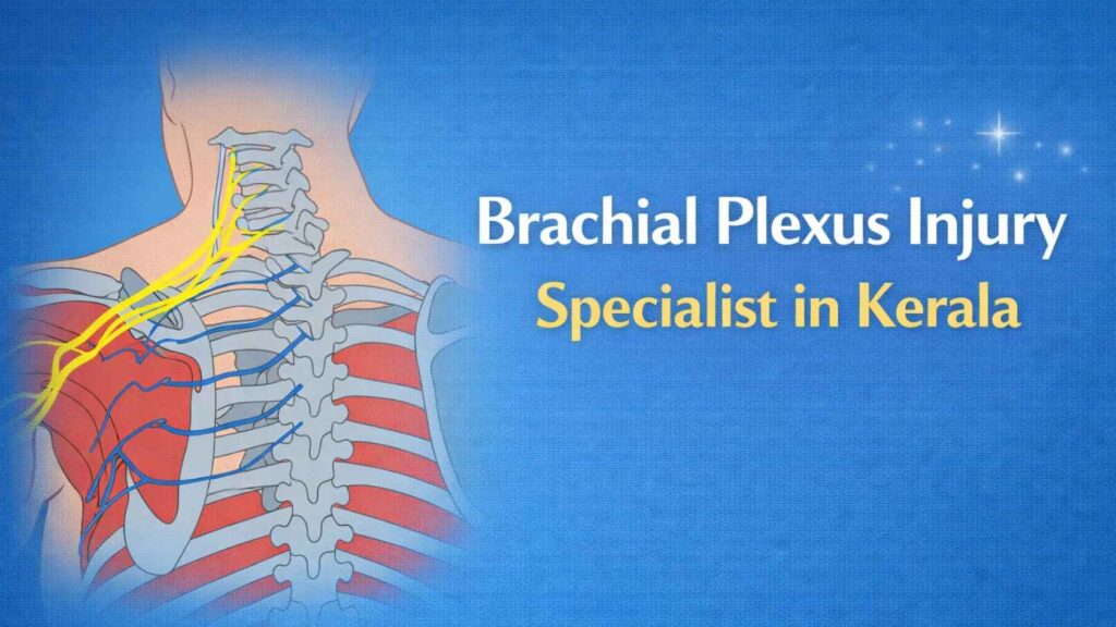 Brachial plexus nerve anatomy illustration showing shoulder nerve injury related to brachial plexus damage