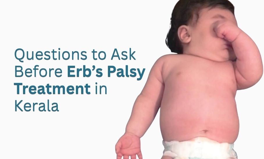 Infant with limited arm movement, representing considerations before Erb’s palsy treatment.