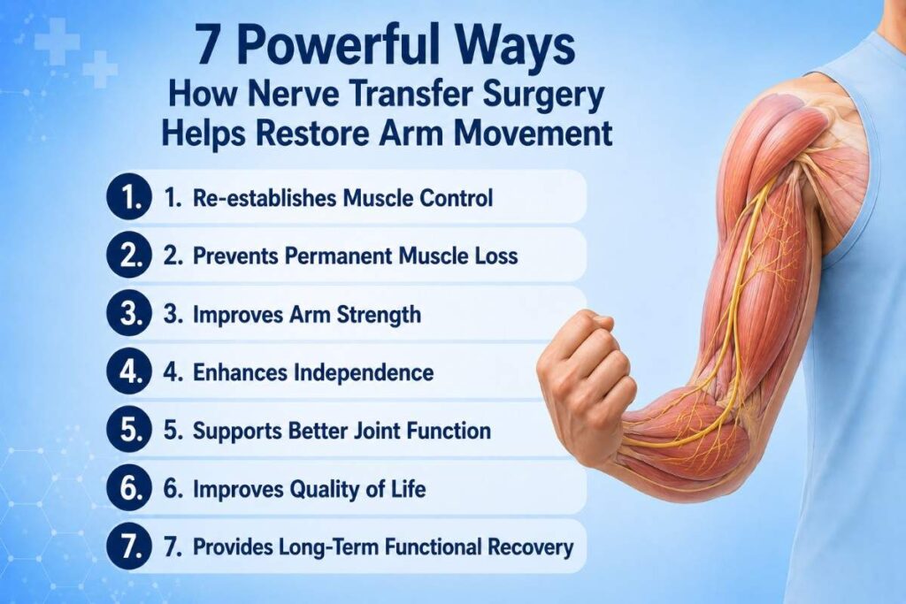 7 Powerful Ways How Nerve Transfer Surgery Helps Restore Arm Movement through nerve reconstruction and arm function recovery