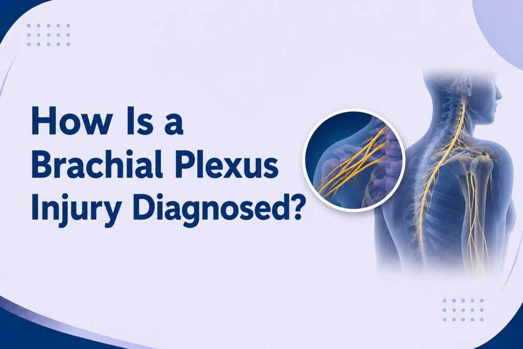 How is brachial plexus injury diagnosed showing the brachial plexus nerves