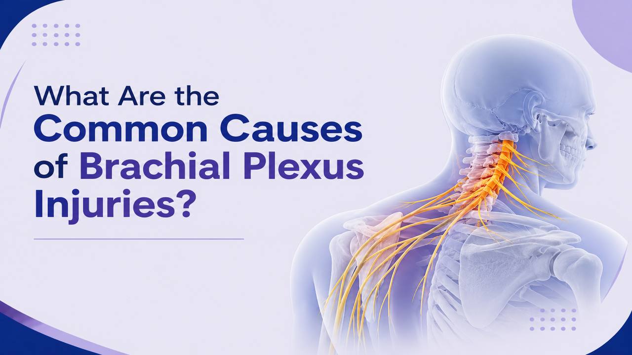 what are the Common causes of brachial plexus injuries showing the brachial plexus nerves in the neck and shoulder