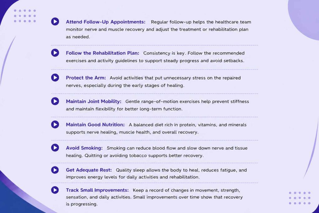 Tips for supporting recovery after brachial plexus surgery through rehabilitation and healthy habits