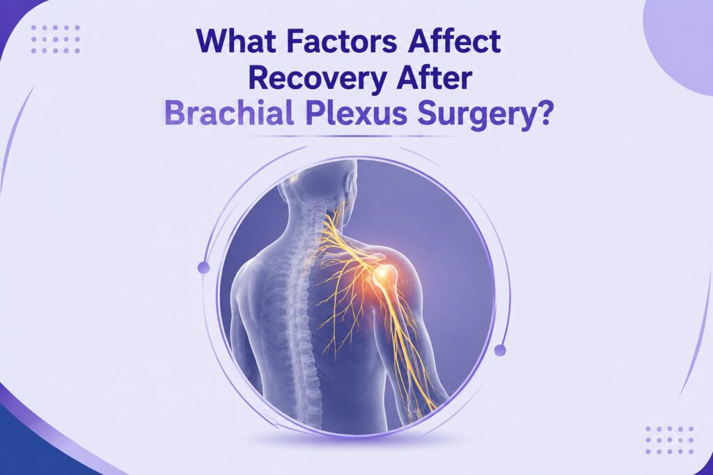 What factors affect recovery after brachial plexus surgery showing the brachial plexus nerves